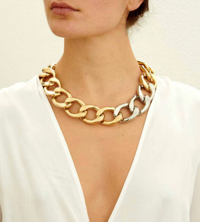 Diana silver and gold necklace from Silvia Gnecchi.
