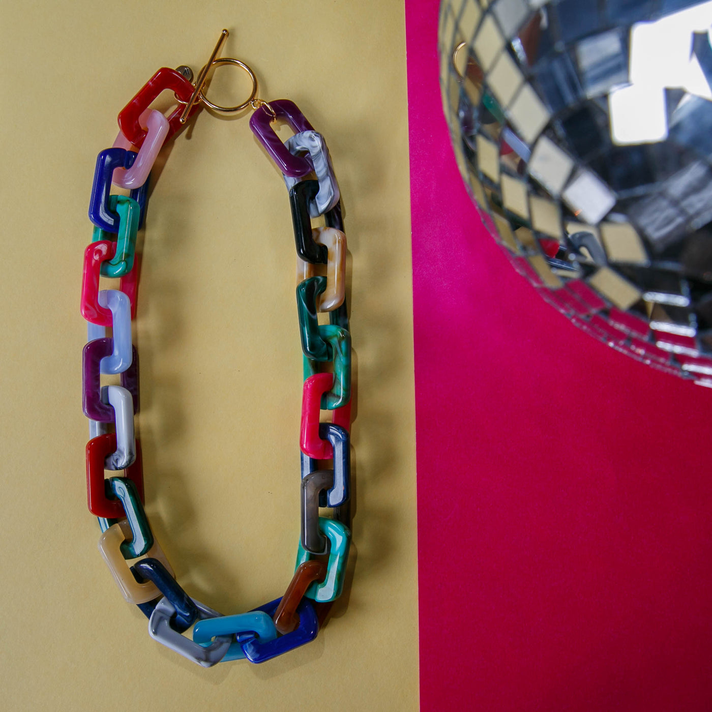 Colorful Chain Link Necklace