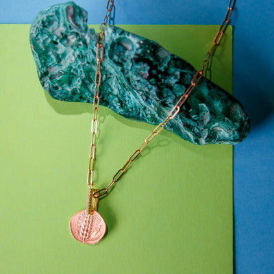 Wheat Coin Necklace
