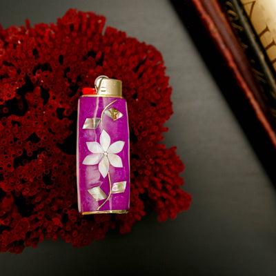 Violet Flower Vintage Lighter Cover from the Saint Claude Social Club Vintage collection and home goods.