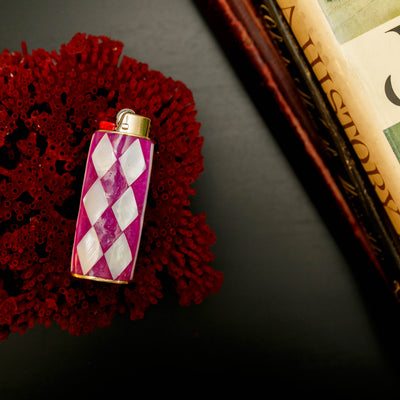 Violet Geometric Vintage Lighter Case from the Saint Claude Social Club Vintage Collection and the home goods section.