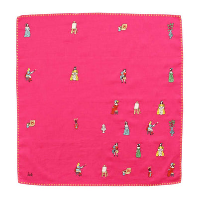PICNIC TIME EMBROIDERED HANDKERCHIEF